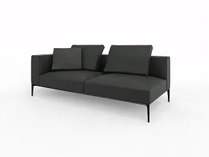 Sofa mit einer Armlehne links 2,5-Sitzer JAAN LIVING schwarz