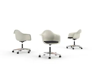 Stuhl aus Plastik EAMES PACC für Teppichboden