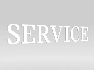 MINI Lettering “SERVICE”, not illuminated, E0+