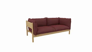 Sofa ARBOUR 2-seater 687 dark red