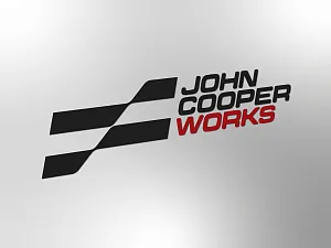 JOHN COOPER WORKS Logo, E2,&nbsp;&nbsp;black & red, unlit