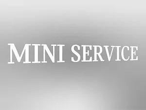 MINI Lettering "MINI SERVICE", not illuminated, E0+