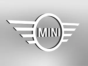 MINI logo size E4 wall mounted, illuminated