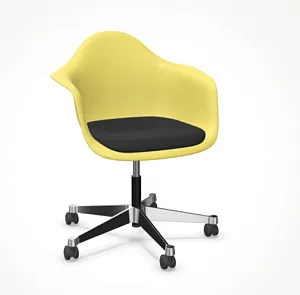Eames Plastic Armchair RE PACC for carpet citron RE
