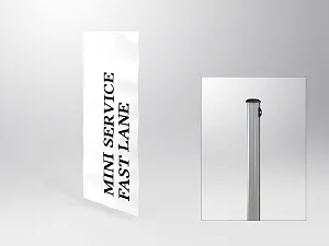 MINI SERVICE FAST LANE flag (vertical) (80512460354)