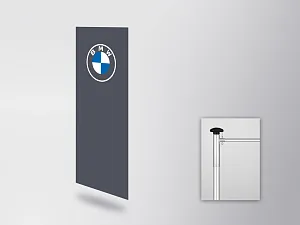 BMW Logo Motorrad flag (horizontal) (80515A498E5)