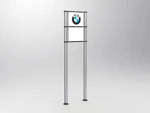BMW pylon P7<br />
without dealer lettering and anchor cage BMW pylon P7<br />
without dealer lettering and anchor cage