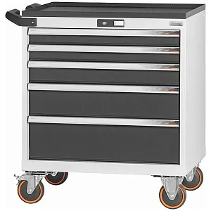 Roller cabinet with drawers 75 kg, 26×20G, Height mm / number of drawers:885/5 Roller cabinet with drawers 75 kg, 26×20G, Height mm / number of drawers:885/5