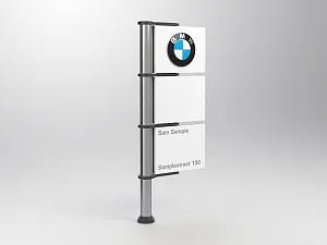 BMW pylon P6<br />
without dealer lettering and anchor cage BMW pylon P6<br />
without dealer lettering and anchor cage