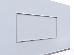 Aluminum frame for wall communication unilluminated 280x120 cm