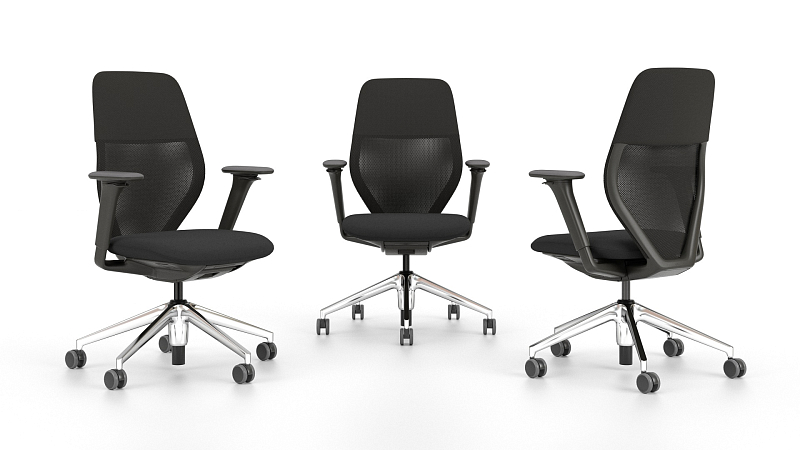 Office swivel Chair ACX light nero, Base aluminum, for hard floor. Office swivel Chair ACX light nero, Base aluminum, for hard floor.