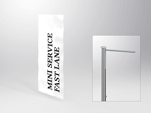 MINI SERVICE FAST LANE flag (horizontal) (80512460355)