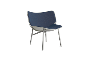 Lounge Chair DAPPER BLUE/REDDISH MOTTLED & GRAY