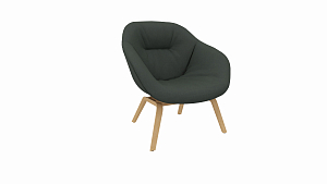 Lounge chair AAL 83 soft 996 dark green