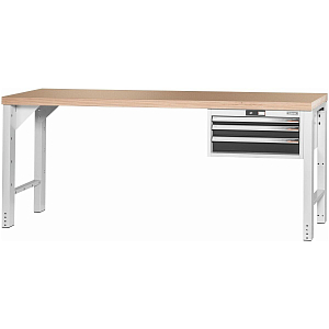 Vario workbench with drawer casing 24G, height 850mm, Beech marine ply worktop 2000/3 mm Vario workbench with drawer casing 24G, height 850mm, Beech marine ply worktop 2000/3 mm