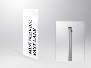 MINI SERVICE FAST LANE flag (vertical) (80512460354)