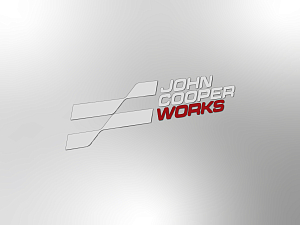 JOHN COOPER WORKS Logo, E1,  white & red, unlit