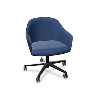 Visitor Chair SOFTSHELL for carpet blue/coconut
