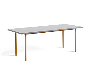 Table TWO- COLOUR Table Ochre & High Gloss Light Grey