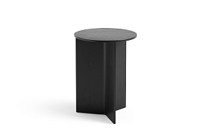 Side table SLIT wood black Ø35cm Side table SLIT wood black Ø35cm