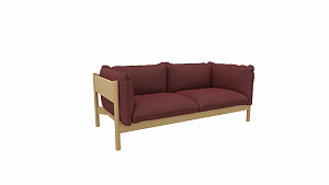 Sofa ARBOUR 2-seater 687 dark red