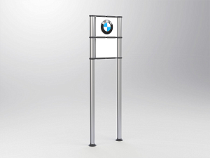 BMW pylon P7<br />
without dealer lettering and anchor cage BMW pylon P7<br />
without dealer lettering and anchor cage