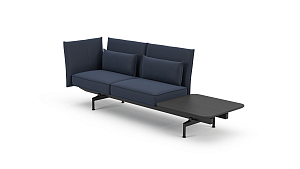 2 Seater Soft Work (BS)  with table right, side panel left