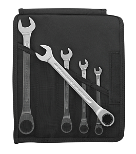 Ratchet combination wrench set OPEN-RATCH 17F/5