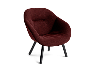 Lounge Chair AAL 82 Bordeaux Red & Solid Black Oak About A Lounge