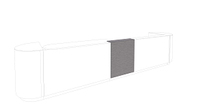 Front element straight counter 800mm Front element straight counter 800mm