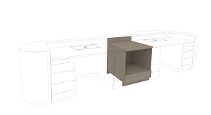 Counter printer sideboard with printer drawer Counter printer sideboard with printer drawer