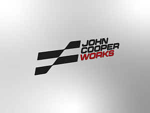 JOHN COOPER WORKS Logo, E1,  black & red, unlit