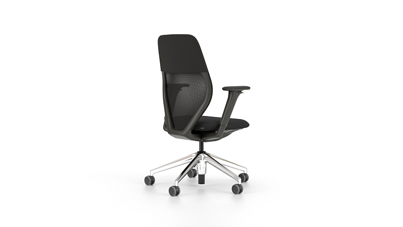 Office swivel Chair ACX light nero, Base aluminum, for hard floor. Office swivel Chair ACX light nero, Base aluminum, for hard floor.