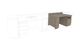 Counter desk workstation 1600mm left Counter desk workstation 1600mm left