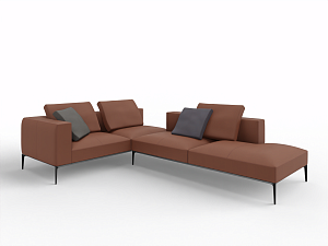 Sofa combination JAAN LIVING cognac Sofa combination JAAN LIVING cognac
