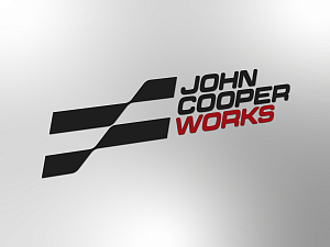 JOHN COOPER WORKS Logo, E2,  black & red, unlit