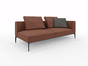Sofa with one armrest right 2,5 seater JAAN LIVING cognac Sofa with one armrest right 2,5 seater JAAN LIVING cognac