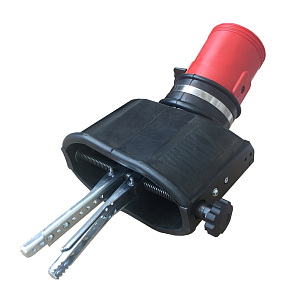 WORKY- Oval rubber nozzle with internal clamps WORKY- Oval rubber nozzle with internal clamps