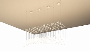 Ceiling sculpture lamp Algorithm white Casambi Dimming