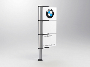 BMW pylon P6<br />
without dealer lettering and anchor cage BMW pylon P6<br />
without dealer lettering and anchor cage