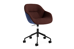 Chair ABOUT A CHAIR  AAC 153 SOFT DUO RED/BROWN MOTTLED & DARK BLUE