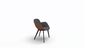 Chair Sheru lacquered legs in Steelcut Trio 776