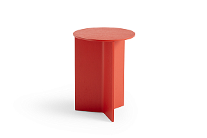 Side table SLIT wood red Ø35cm