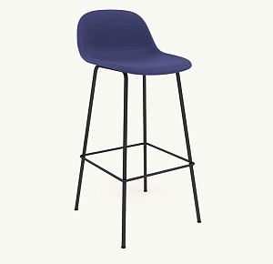 Bar Stool FIBER with back 666 violet