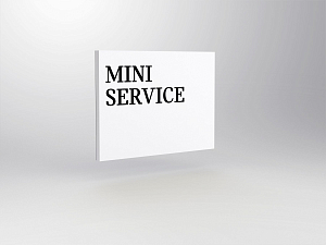 Front cover for MINI service module M3<br />
B 1200 x H 900 mm